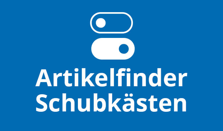 Artikelfinder Schubkästen